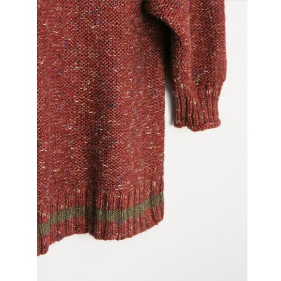 Free People Northern Lights Sweater Dress Wool Linen Blend Boho Cozy Western XS - Picture 7 of 16